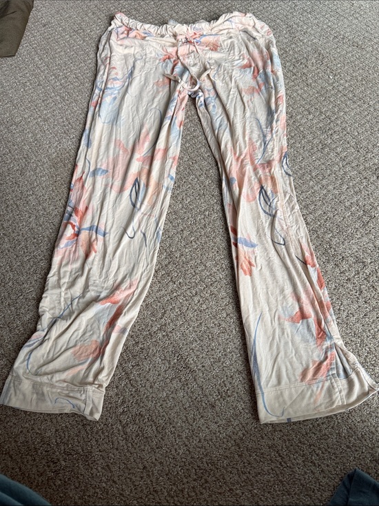 Soma Other - Soma Floral Print Lounge Pajama Pants in Cream, Pink & Blue
